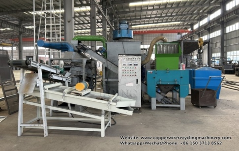 Working video of DY-600 medium copper wire recycling machine in China