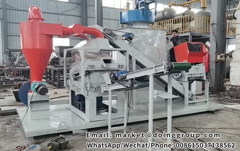 One set copper wire recycling machine was loaded and delivered to Shanxi Province, China